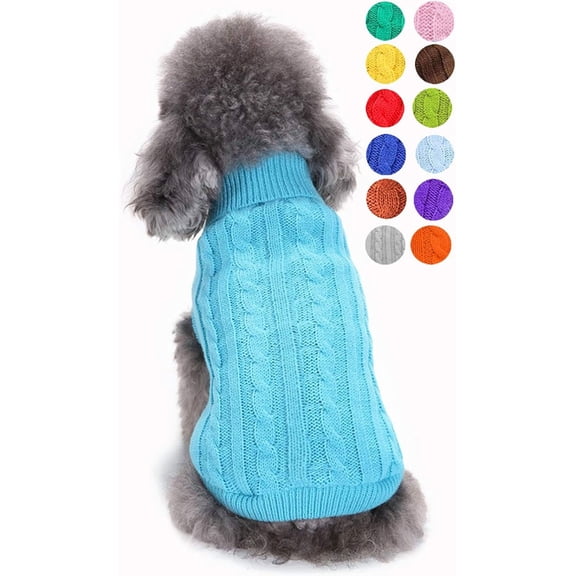 Dog Sweater, Warm Dog Sweaters for Small Dogs Medium Large Dogs, Cute Winter Classic Turtleneck Pet Sweater Cat Sweater Dog Clothes Coat Dog Christmas Sweaters for Girls Boys Dog Puppy Cat