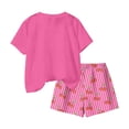 thumbnail image 7 of Auroural Girls Clothes Size 8 Sets Children's Summer Cherry Printing Leisure Round Neck Short Sleeves Top and Shorts Two-Piece Set for Kids, 7 of 7