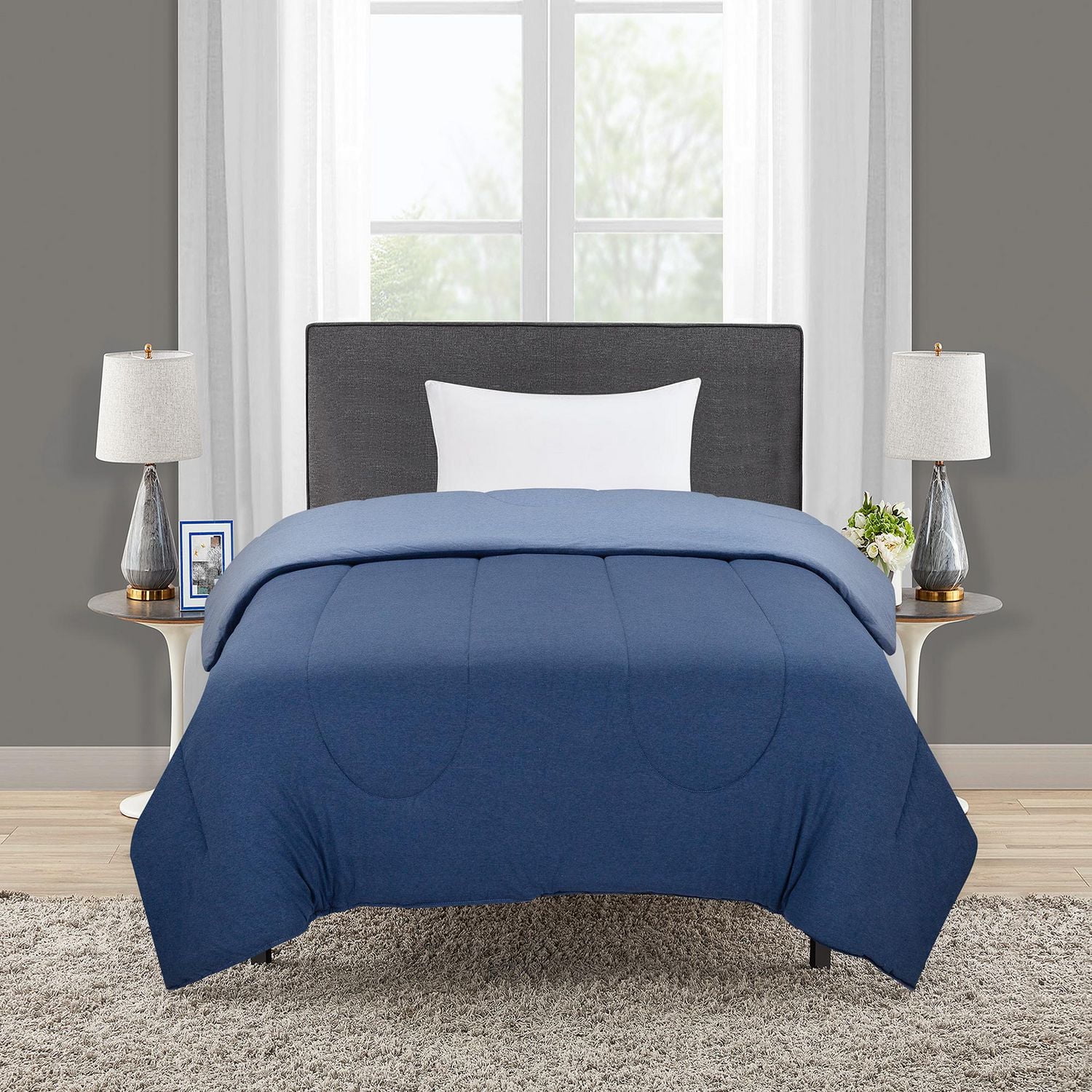 Édredon réversible en tricot jersey Mainstays