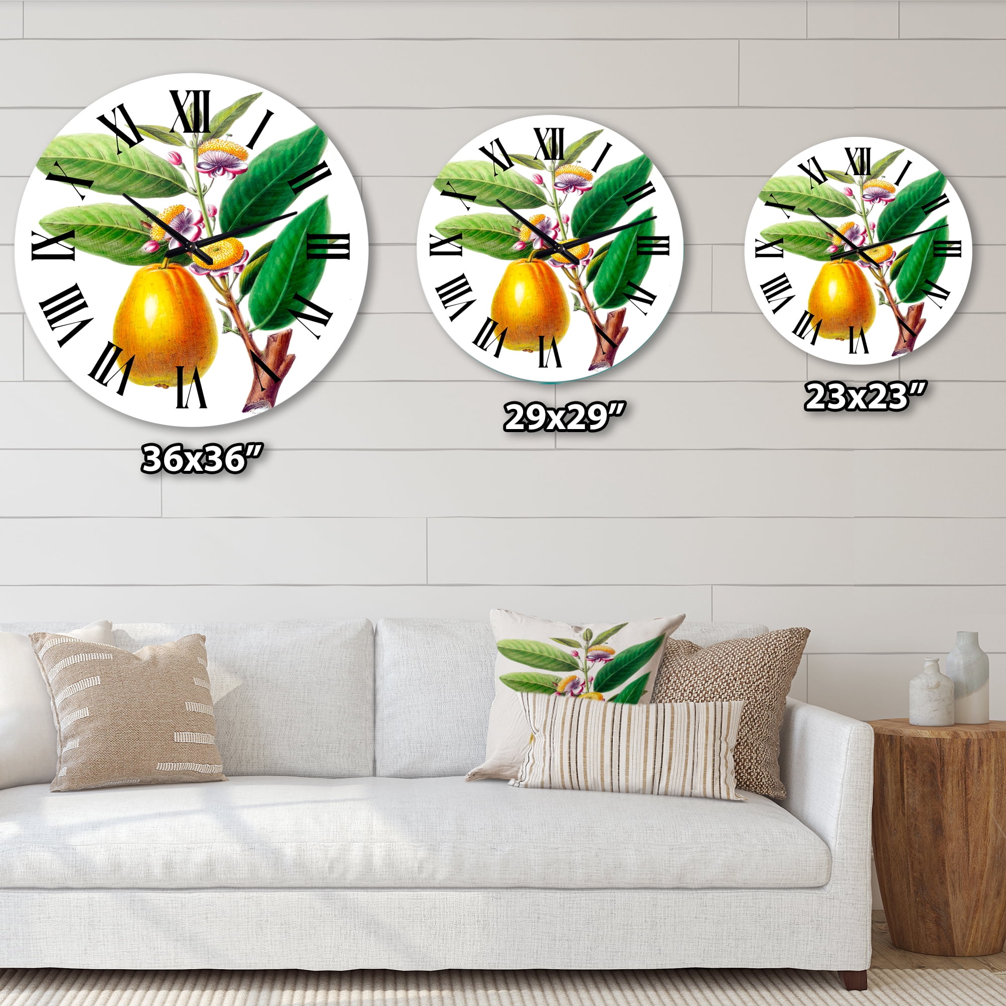 Designart 1 in Farmhouse Wall Clock