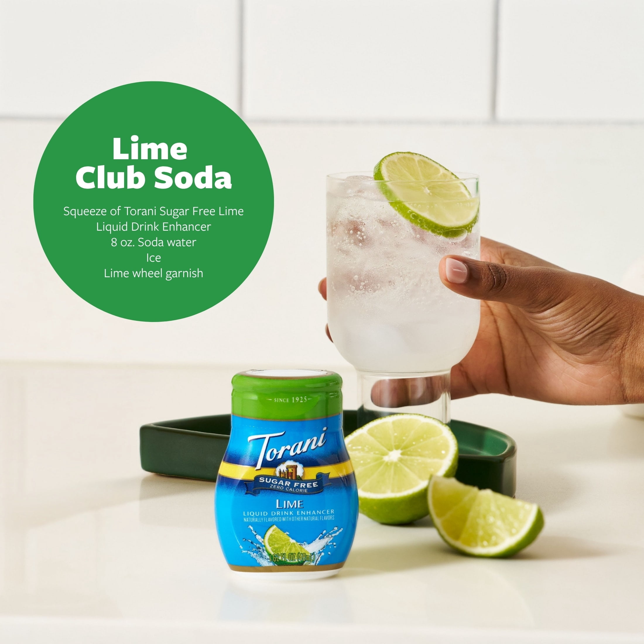 (12 pack) Torani Sugar Free Lime Liquid Drink Enhancer, 1.62 fl oz