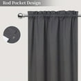 thumbnail image 6 of Kitchen Curtain Blackout Cafe Curtain Tier Curtains Rod Pocket Window Treatment for Home Decor 2 Panels for Bathroom, 6 of 7