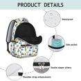 thumbnail image 4 of Excavator and Sun White Pattern Backpack for School, Cute School Bag with Adjustable Shoulder Straps and Padded Back, 15.3"x11"x7.1", 4 of 5