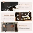 thumbnail image 5 of Tribesigns 55" Kitchen Island with Storage, Farmhouse 5-Tier Stationary Island Table with 5 Shelves, 5 of 7