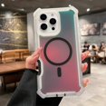 thumbnail image 1 of For iPhone 16 Pro Magnetic Case Chameleon Anti Drop TPU + PC Phone Cover - Transparent Blue Green, 1 of 5