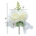 thumbnail image 2 of Rikyo 3" Artificial Silk Blackish Green Rose and Carnation Wedding Bouquet (2 Count), 2 of 6