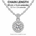 thumbnail image 3 of Women's Round-Cut Solitaire Pendant Necklace, White Copper Silver-Tone Chain, Fashion Commuter Necklace for Women, 3 of 7