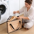 thumbnail image 5 of Coat Hanger Storage Triangle Hanger Storage Foldable Large Capacity Organizer Linen Proof With Handles For Closet Balcony Bathroom Home Textile Storage, 5 of 6