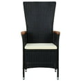 thumbnail image 2 of vidaXL 5 Piece Garden Dining Set with Cushions Black, 2 of 5