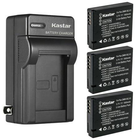 Kastar 3-Pack Battery and AC Wall Charger Replacement for Panasonic Lumix DMC-LX7W DMC-LX5 Lumix DMC-LX5GK Lumix DMC-LX5K Lumix DMC-LX5W Lumix DMC-LX6 DMC-LX6W Lumix DMC-LX7 Lumix DMC-LX7GK
