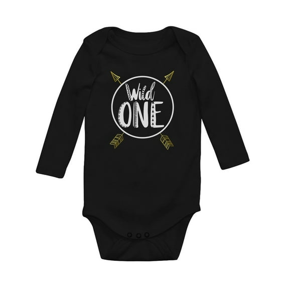 Tstars Boys Unisex 1st Birthday Gift Birthday Gift for 1 Year Old Wild One Birthday Gifts for Baby Boy Baby Birthday Party B Day Long Sleeve Bodysuit