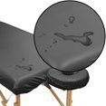 thumbnail image 3 of Juego de sábanas para mesa de masaje Saloniture, impermeable, color negro, 3 of 4