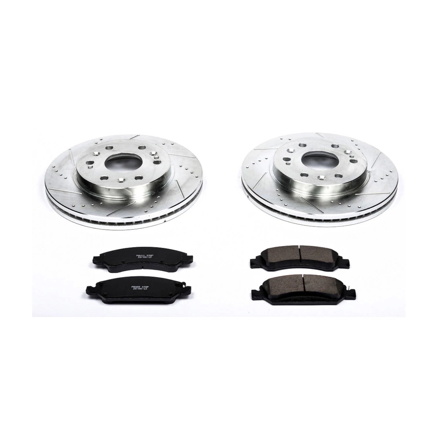 PowerStop Front Z23 Evolution Sport Carbon-Fiber Ceramic Brake Pad and Drilled & Slotted Rotor Kit Fits: CADILLAC CHEVROLET GMC Select Models K2069