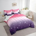 thumbnail image 3 of Castle Fairy Starry Sky Girl Boy Twin Bedding Sets 7-Piece,Universe Galaxy Bedding Comforter Set Microfiber,Abstract Gradient Ombre Breathable Sheet Sets,Breathable Home Decor,Reversible, 3 of 8