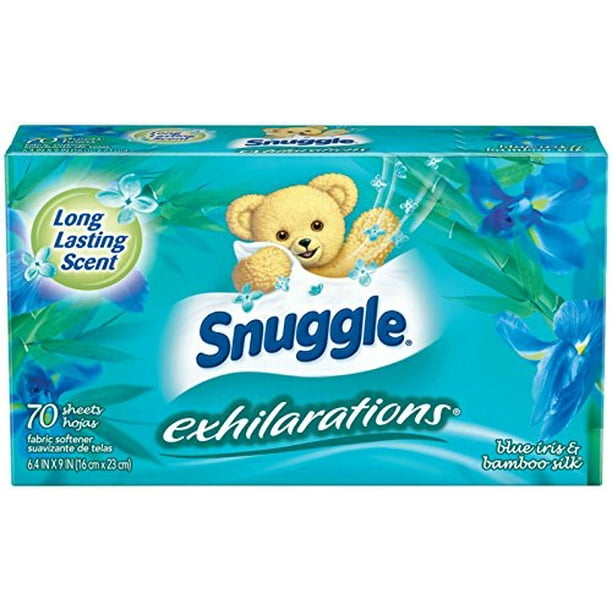 Snuggle Exhilarations Fabric Softener Dryer Sheets, Blue Iris & Ocean Breeze, 70 Count Walmart