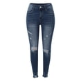 thumbnail image 5 of DuoJiaJ Women's Casual Stretch Jeans Distressed Denim Pants Fit Comfortable Vacation Everyday Wear Trendy Fashion Tapered Ankle Length Plus Size Casual Pants, 5 of 5