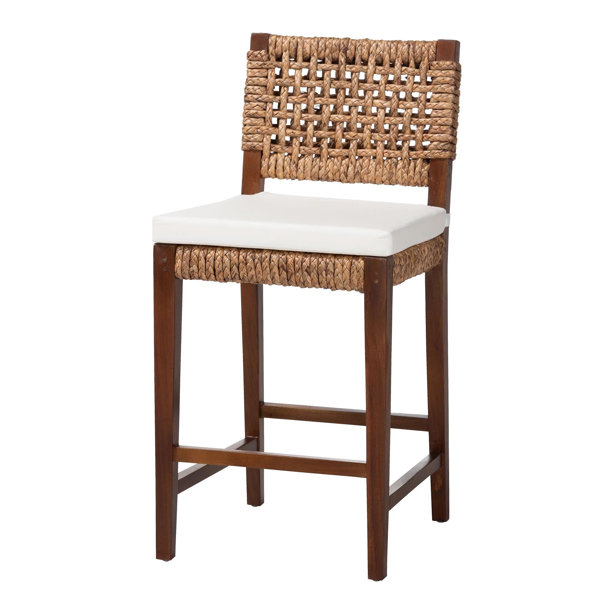 bali & pari Alise Boho Counter Stool, Counter Height, Seat Height of 24", Earthy Brown