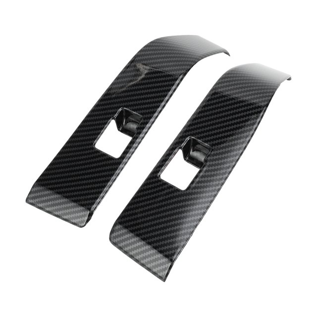 Unique Bargains 1 Set Rear Door Window Switch Panel Cover Trim for Toyota Tacoma 2016-2023 Master Power Window Switch Cover Trim Carbon Fiber Pattern ABS Black