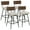 Griege -【Set of 4 】- 26" Counter Height, variant on ANMINY PU Swivel Bar Stools Set of 2, 26" Seat Height, Upholstered Faux Leather Island Counter Barstools w/ Wood Mid-Back Metal Legs Home Kitchen Stool, Griege