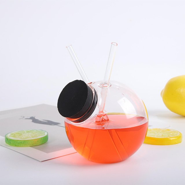 Paja para beber de cóctel Perfecl Copas de pecera de borosilicato