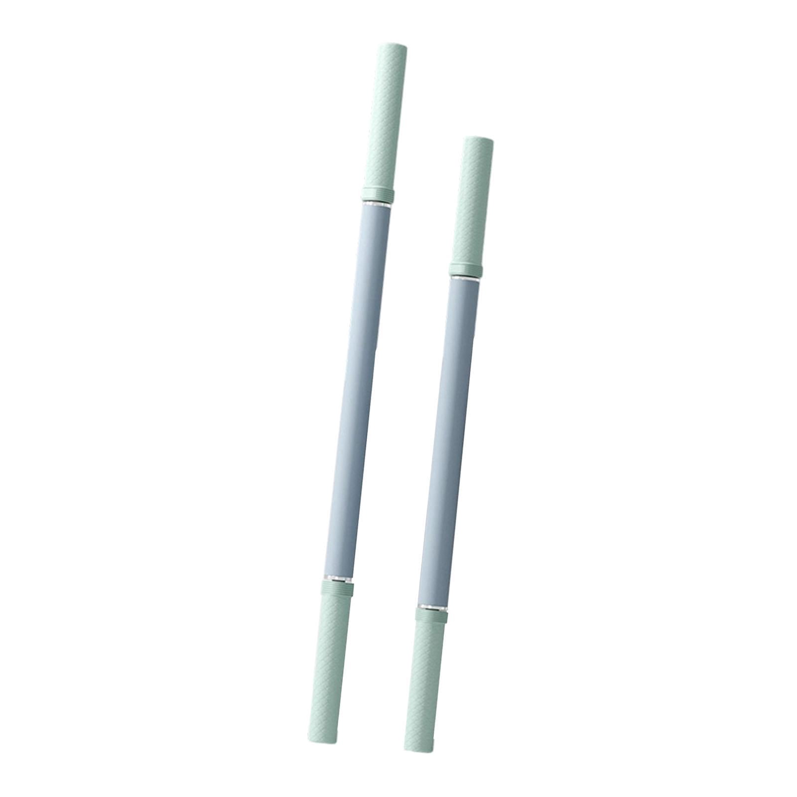 Baoblaze 2 Pieces Massage Roller Stick Comfortable Multipurpose Yoga Stretching Tool Body silver