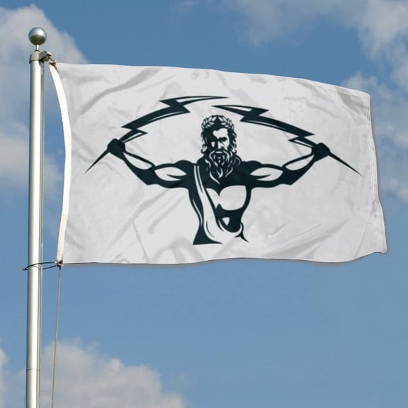 mokarier Zeus Thunder Flag Banner Outdoor Indoor Decoration Flag 3x5Feet Double Stitched Polyester with Brass Grommets