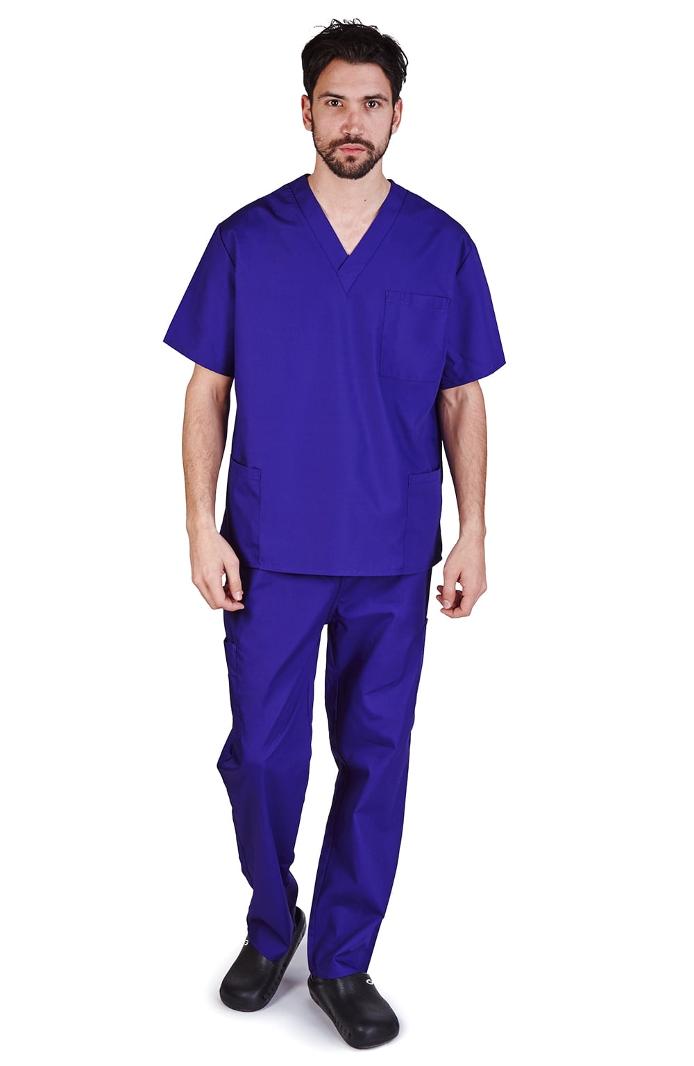 Natural Uniforms Men Scrub Set, Men Medical Uniforms 102 (Purple, XX ...