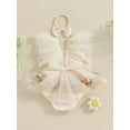 thumbnail image 4 of BemeyourBBs Baby Girls First Birthday Outfit 1st Birthday Party Dress Newborn Fairy Tulle Tutu Romper Dress Floral Embroidery Bodysuit Cake Smash Dresses, 4 of 9