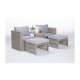 thumbnail image 2 of Contemporary Home Living 5pc Chairs with Table and Stools Outdoor Patio Set - 30" - Gray, 2 of 7