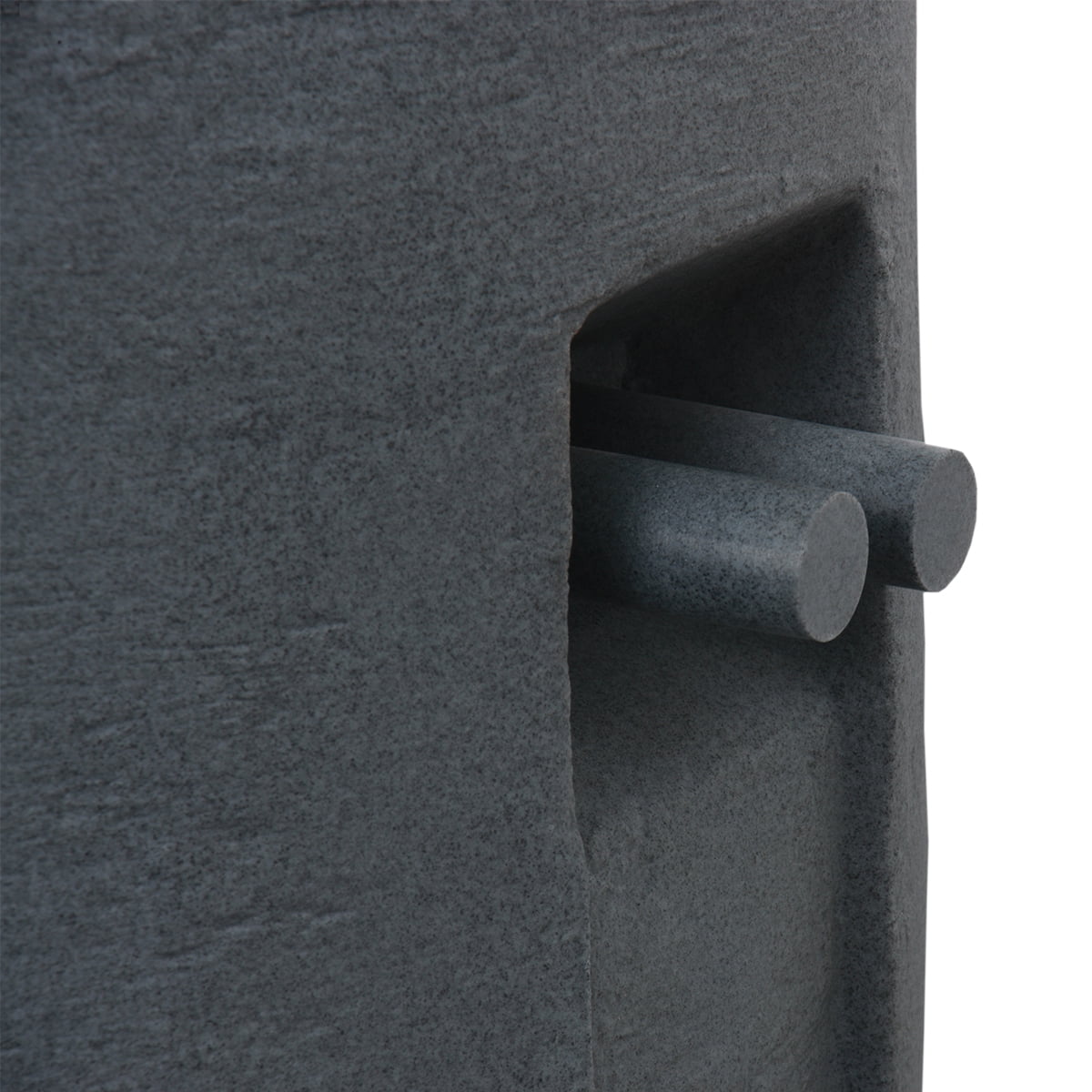Algreen Athena Rain Barrel, 80 Gallon, Charcoal Resin