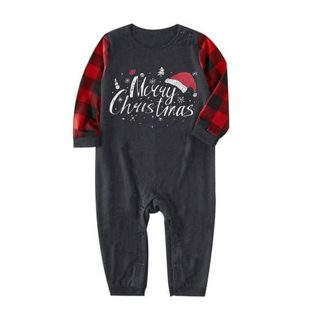 

Holiday Graphic Christmas Toddler Kid Letter Print Top Blouse+Pants Family Clothes Pajamas Red 24M Y2Y