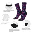 thumbnail image 3 of Vsdgher Purple Butterfly Crew Socks for Men & Women, Breathable Casual Athletic Ankle Socks, 3 of 6