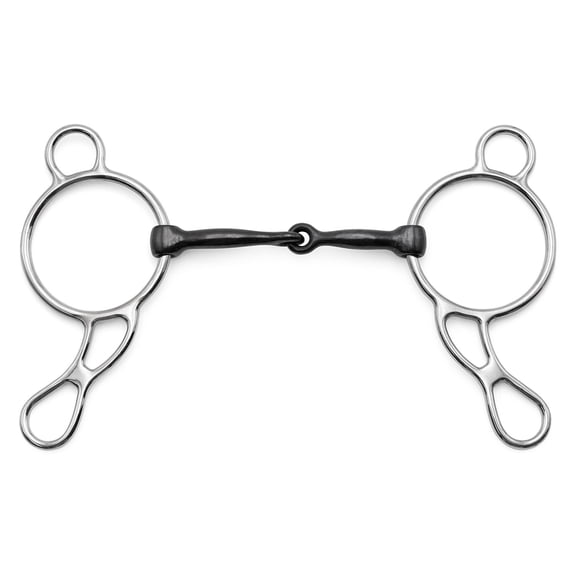 Jeffers Equine Sweet Iron Mouth Horse Bit, 7/16"- Sliding Snaffle Bit with Stainless Steel Cheeks, Western Trail Barrel Riding, Horse Tack Accessories for Stable, Equestrian Gear, Gifts for Riders
