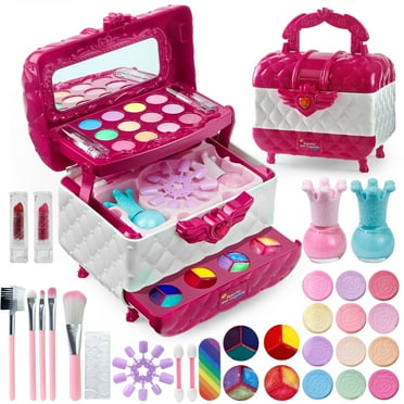 Pretend Makeup Kit Toy for Girls Pretend Play Makeup Set - Toy Makeup Set for Toddler Little Girls Age 3  for Birthday Christmas,