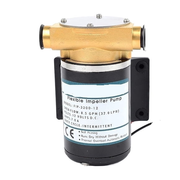 30l/min 12v 24v Automatic Electric Surface Centrifugal Pump Deck Wash Engine Cooling Pump Flexible Impeller Pump ,Easy to Operate
