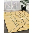 thumbnail image 3 of Ahgly Company Machine Washable Indoor Rectangle Abstract Yellow Area Rugs, 2' x 4', 3 of 7