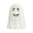 thumbnail image 2 of Halloween Decoration Light Up Ghost Decorations Indoor Ghost Lamp Resin Decoration Ceramic White Ghost Figurines Ghost Statue Cute Ghost Sculpture Spooky Halloween Decor for Home Table Tray, 2 of 7