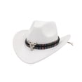 thumbnail image 3 of Sonducket Sombrero de mujer de moda con sombra de ala ancha y protección solar Sombrero de vaquero Western Outback cómodo Sombreros negro, 3 of 6