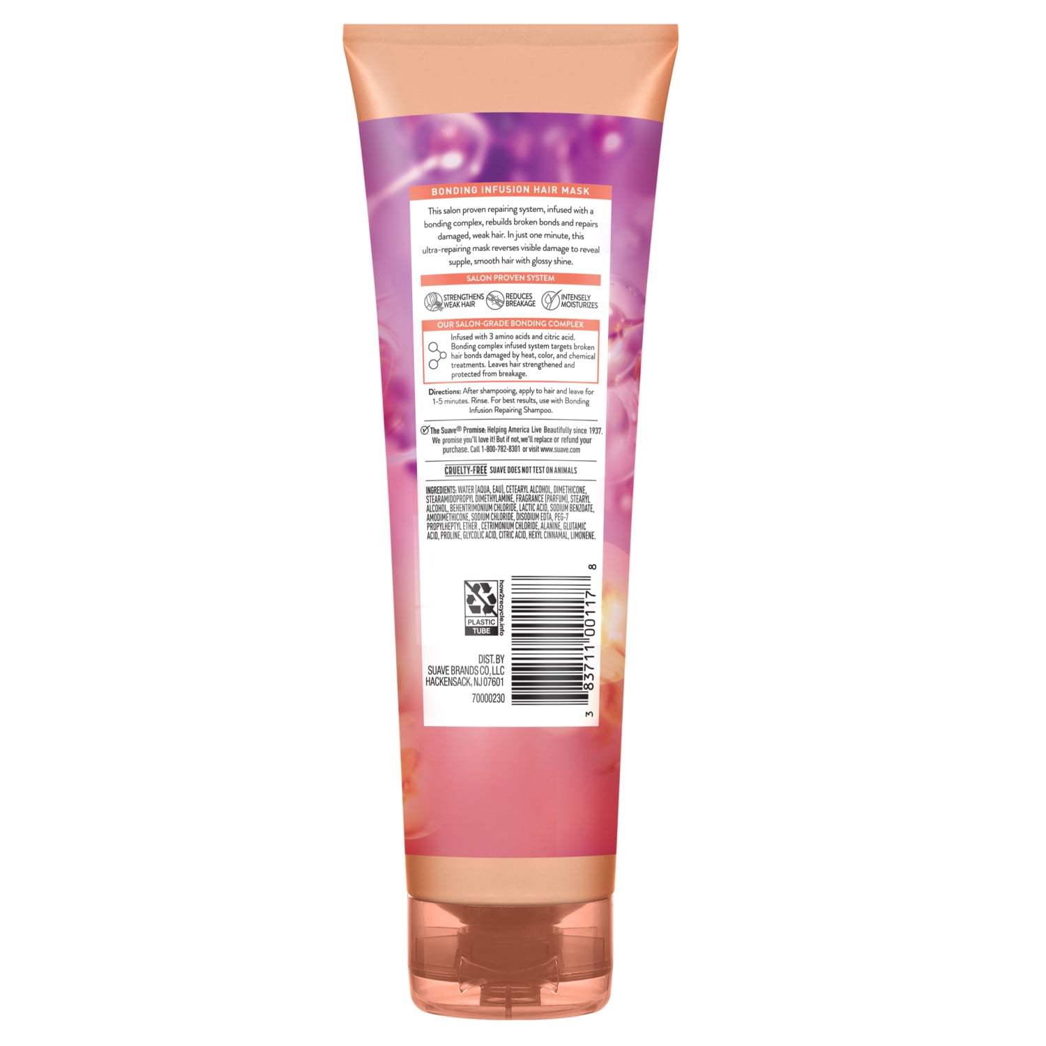 Suave Bonding Infusion Repairing Hair Mask for Damaged Hair Treatment, Deep Conditioning for Dry, Colored Strands, 9 fl oz