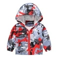 thumbnail image 2 of RTKFRFLM Kids Active Jacket Long Sleeve Cartoon Vehicle Printed Lightweight Hooded Casual Coat Outerwear Pullover, 2 of 4
