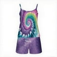 thumbnail image 4 of PNTUTB Women's Fashion Two-piece Tie Dye Print Spaghetti-strap Top and Shorts Comfortable Homewear Pajamas Set, 4 of 6