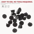 thumbnail image 3 of CUITING 100 Black Rubber Pin Backs for Hat Badge Brooch Tie, 3 of 8