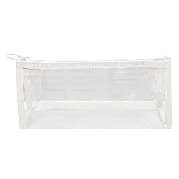 Transparent Pencil Case (Lightweight Zipper Pouch, Cosmetic Bag), Transparent Zipper Case Meets Tsa Guidelines, Pencil Case Transparent Lightweight Portable(#A), By Meiiso