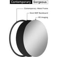 thumbnail image 4 of KOHROS  Round Metal Framed Wall Mirror large - Black, 4 of 5