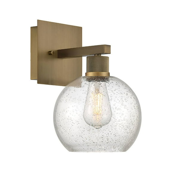 Access Lighting Burgundy LED Wall Sconce in Antique Brushed Brass Color