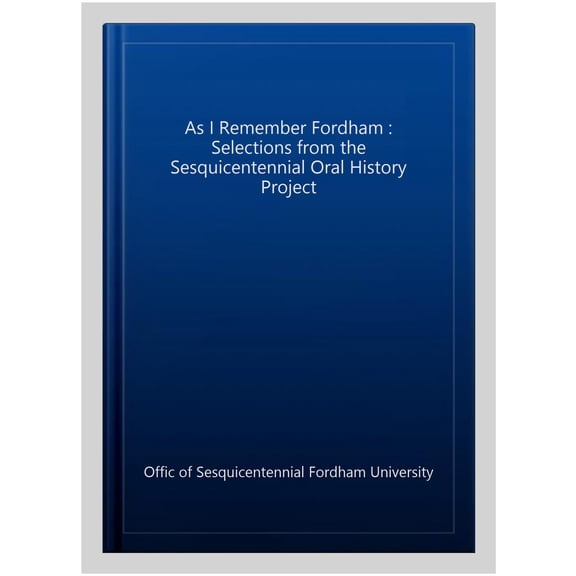 Pre-Owned As I Remember Fordham (Hardcover)