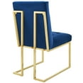 thumbnail image 3 of Privy Gold Stainless Steel Performance Velvet Dining Chair Set of 2,Gold Navy, 3 of 4
