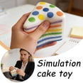 thumbnail image 6 of Giant Rainbow Cake Squish-y Stress Ball, Cream Cake Bread Model, Layer Cakes Slow Rising Squish-y, Soft Desk Stress Relief for Office & Home Relaxation(XX), 6 of 7