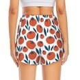 thumbnail image 4 of Uemuo Hand Drawn Tomatoes Pattern Women's Athletic Shorts High Waisted Running Shorts with Liner Pockets Gym Elastic Workout Shorts-XX-Large, 4 of 9
