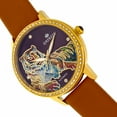 thumbnail image 3 of Empress Diana Automatic Engraved Mop Leather-Band Watch - Camel, 3 of 3